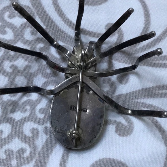 Zuni Inlay Spider Brooch and Pendant - Picture 6 of 7